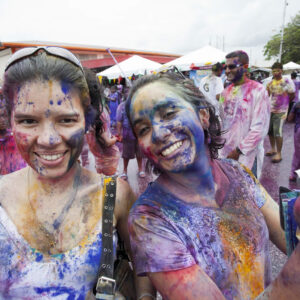 Participants at the colourful Phagwa festival. (Photo: Tourism Development Company Limited)